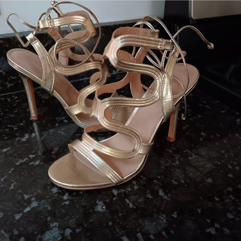 LAST CALL!!!!!  OBO 
Express Strappy Ankle Wrap Stiletto Sandal